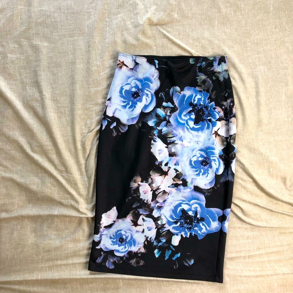 Fitted floral High waist Pencil skirt